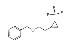 ((2-(3-(trifluoromethyl)cycloprop-1-enyl)ethoxy)methyl)benzene Structure