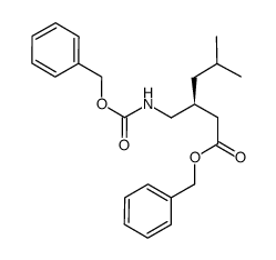 benzyl (S)-3-((((benzyloxy)carbonyl)amino)methyl)-5-methylhexanoate Structure