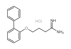 4-(2-Biphenylyloxy)butyramidine hydrochloride结构式