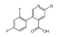 2-chloro-5-(2,4-difluorophenyl)pyridine-4-carboxylic acid结构式
