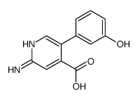 2-amino-5-(3-hydroxyphenyl)pyridine-4-carboxylic acid结构式