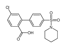 4-chloro-2-(4-piperidin-1-ylsulfonylphenyl)benzoic acid结构式