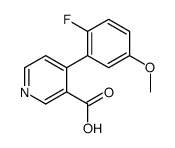 4-(2-fluoro-5-methoxyphenyl)pyridine-3-carboxylic acid结构式