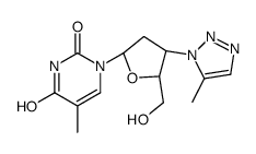1-[(2R,4S,5S)-5-(hydroxymethyl)-4-(5-methyltriazol-1-yl)oxolan-2-yl]-5-methylpyrimidine-2,4-dione Structure