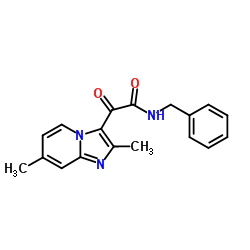 N-Benzyl-2-(2,7-dimethylimidazo[1,2-a]pyridin-3-yl)-2-oxoacetamide structure