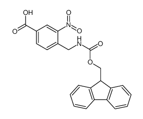 4-[({[(9H-fluoren-9-yl)methoxy]carbonyl}amino)methyl]-3-nitrobenzoic acid结构式