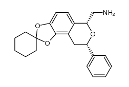 ((6R,8S)-8-phenyl-8,9-dihydro-6H-spiro[[1,3]dioxolo[4,5-f]isochromene-2,1'-cyclohexan]-6-yl)methanamine Structure