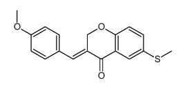 (3E)-3-[(4-methoxyphenyl)methylidene]-6-methylsulfanylchromen-4-one结构式
