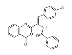 2-(α-Phenylimido-β-p-chlorophenyl)vinyl-4(H)-3,1-benzoxazin-4-one结构式