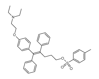 (Z)-1-[4-(2-diethylaminoethoxy)phenyl]-1,2-diphenyl-5-tosyl-1-pentene结构式