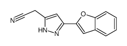 2-[3-(1-benzofuran-2-yl)-1H-pyrazol-5-yl]acetonitrile结构式