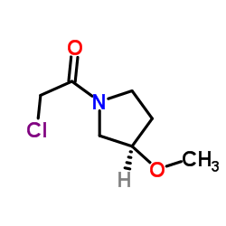 2-Chloro-1-[(3R)-3-methoxy-1-pyrrolidinyl]ethanone结构式