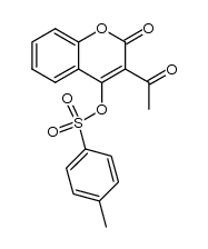 3-acetyl-2-oxo-2H-chromen-4-yl 4-methylbenzenesulfonate结构式