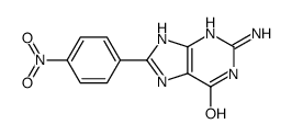 2-amino-8-(4-nitrophenyl)-3,7-dihydropurin-6-one Structure