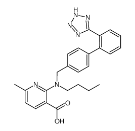 6-Methyl-2-{N-butyl-N-[(2'-[1H-tetrazol-5-yl]biphenyl-4-yl)methyl]amino}pyridine-3-carboxylic acid结构式