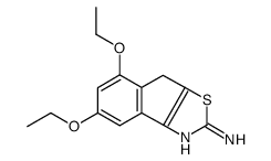 5,7-diethoxy-4H-indeno[1,2-d][1,3]thiazol-2-amine结构式