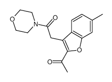 2-(2-acetyl-6-methyl-1-benzofuran-3-yl)-1-morpholin-4-ylethanone结构式