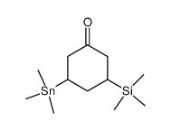 5-trimethylsilyl-3-(trimethylstannyl)cyclohexanone结构式