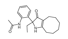 N-[2-(2-Ethyl-3-oxo-2,3,4,5,6,7,8,9-octahydro-1H-cycloocta[b]pyrrol-2-yl)-phenyl]-acetamide Structure