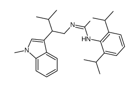 1-[2,6-di(propan-2-yl)phenyl]-3-[3-methyl-2-(1-methylindol-3-yl)butyl]urea结构式