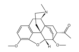 1-[(5alpha,7alpha)-4,5-epoxy-3,6-dimethoxy-17-methyl-6,14-ethenomorphinan-7-yl]ethanone结构式