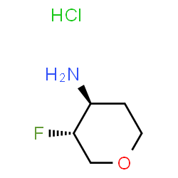 rel-((3R,4S)-3-氟四氢-2H-吡喃-4-胺盐酸盐)结构式