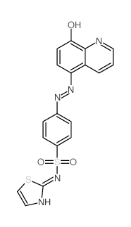 4-[(2Z)-2-(8-oxoquinolin-5-ylidene)hydrazinyl]-N-(1,3-thiazol-2-yl)benzenesulfonamide结构式