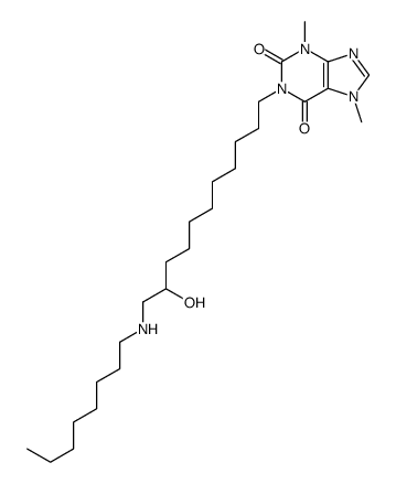 1-[10-hydroxy-11-(octylamino)undecyl]-3,7-dimethylpurine-2,6-dione Structure