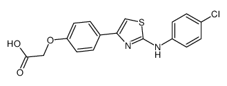 2-[4-[2-[(4-chlorophenyl)amino]-1,3-thiazol-4-yl]phenoxy]acetic acid结构式