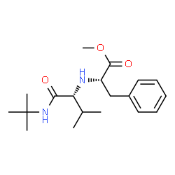 L-Phenylalanine, N-[1-[[(1,1-dimethylethyl)amino]carbonyl]-2-methylpropyl]-, methyl ester, (R)- (9CI) Structure