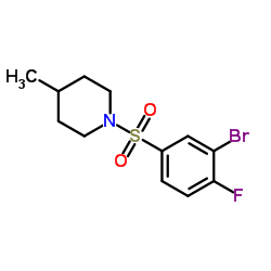 1-[(3-Bromo-4-fluorophenyl)sulfonyl]-4-methylpiperidine结构式