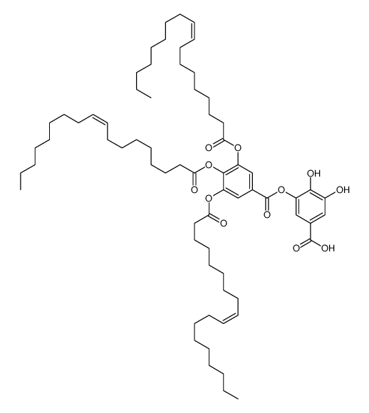 3,4-dihydroxy-5-[3,4,5-tris[[(Z)-octadec-9-enoyl]oxy]benzoyl]oxybenzoic acid Structure
