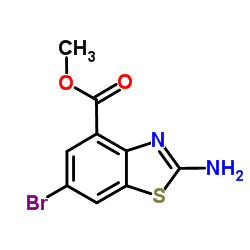 Methyl 2-amino-6-bromo-1,3-benzothiazole-4-carboxylate结构式
