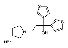 3-pyrrolidin-1-yl-1,1-di(thiophen-3-yl)propan-1-ol,hydrobromide Structure