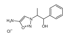 2-(5-aminooxadiazol-3-ium-3-yl)-1-phenylpropan-1-ol,chloride结构式