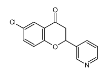 6-chloro-2-pyridin-3-yl-2,3-dihydrochromen-4-one结构式