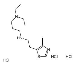 N',N'-diethyl-N-[2-(4-methyl-1,3-thiazol-5-yl)ethyl]propane-1,3-diamine,trihydrochloride结构式