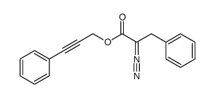 2-diazo-3-phenylpropionic acid 3-phenylprop-2-ynyl ester结构式