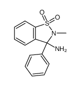 2-methyl-1,1-dioxo-3-phenyl-2,3-dihydro-1H-1λ6-benzo[d]isothiazol-3-ylamine Structure