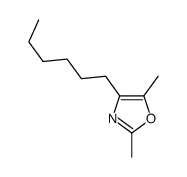 4-Hexyl-2,5-dimethyloxazole结构式