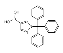 [1-(三苯甲基)-1H-吡唑-4-硼酸结构式