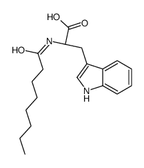 (2S)-3-(1H-indol-3-yl)-2-(octanoylamino)propanoic acid结构式