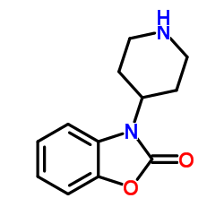 3-(4-哌啶)1,3-苯并恶唑-2-(3H)酮结构式