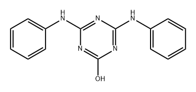 1,3,5-Triazin-2-ol, 4,6-bis(phenylamino)-结构式