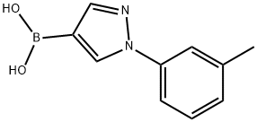 1-(3-Tolyl)-1H-pyrazole-4-boronic acid结构式