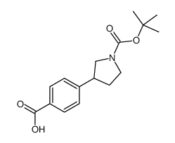 4-(1-(叔丁氧基羰基)吡咯烷-3-基)苯甲酸结构式