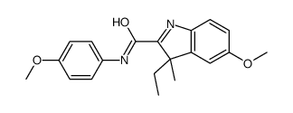 3-Ethyl-5-methoxy-N-(p-methoxyphenyl)-3-methyl-3H-indole-2-carboxamide structure