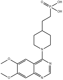 Phosphonic acid, P-[2-[1-(6,7-dimethoxy-4-quinazolinyl)-4-piperidinyl]ethyl]- structure