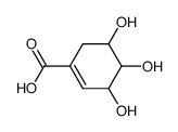 3,4,5-Trihydroxy-1-cyclohexene-1-carboxylic acid结构式