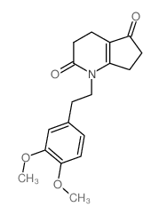 1H-Cyclopenta[b]pyridine-2,5-dione,1-[2-(3,4-dimethoxyphenyl)ethyl]-3,4,6,7-tetrahydro- Structure